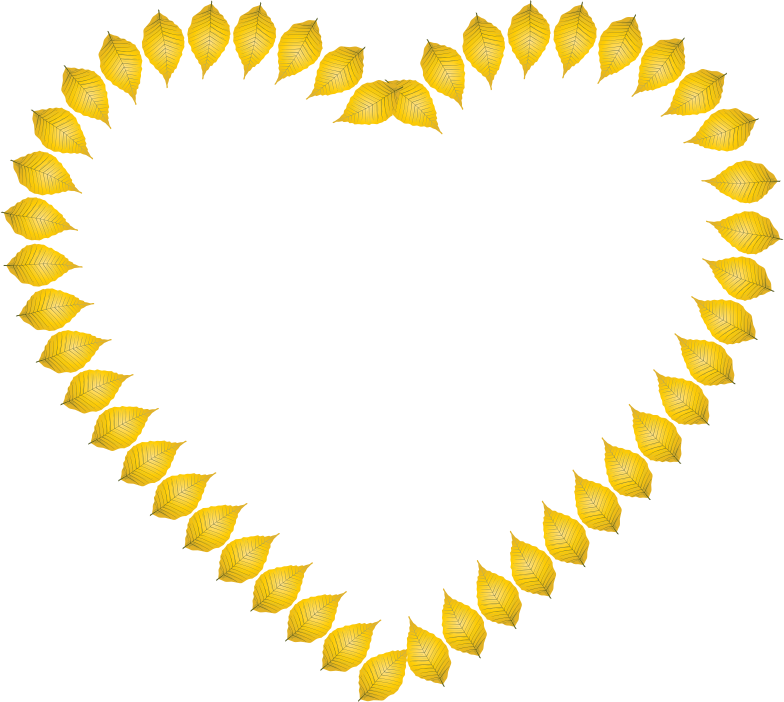 A Heart Shaped Yellow Leaves