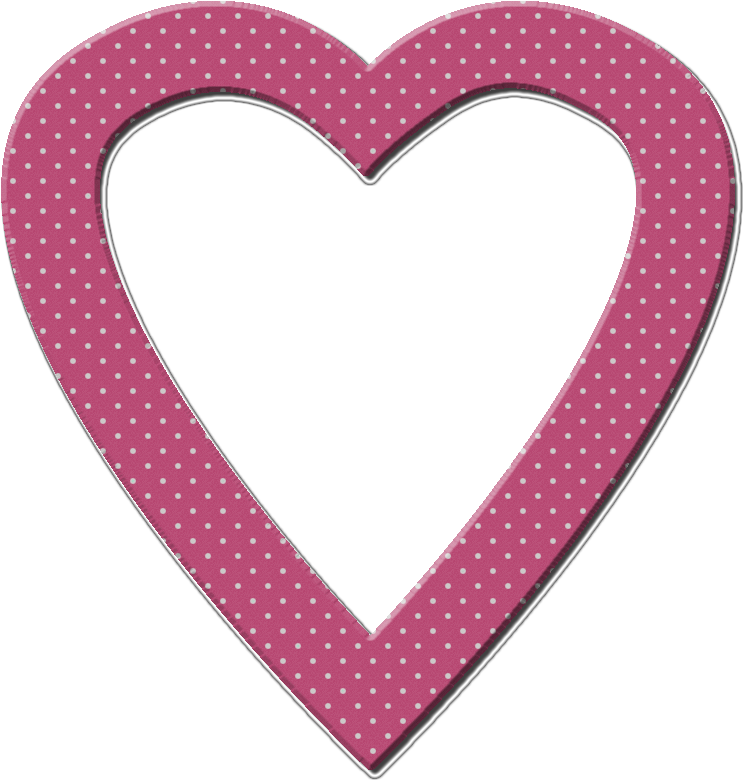 A Pink Heart With White Dots
