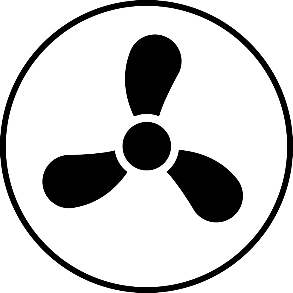 A Black And White Circular Object With A Propeller