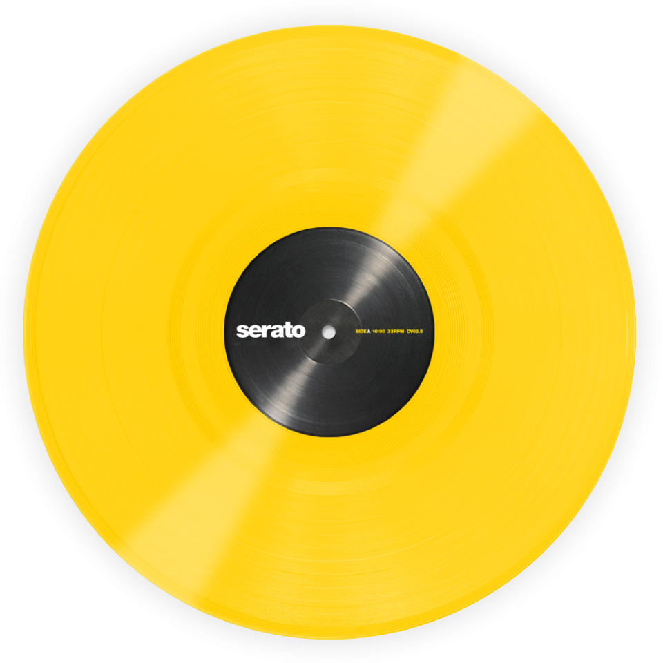 A Yellow Record With A Black Circle