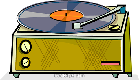 A Record Player With A Record