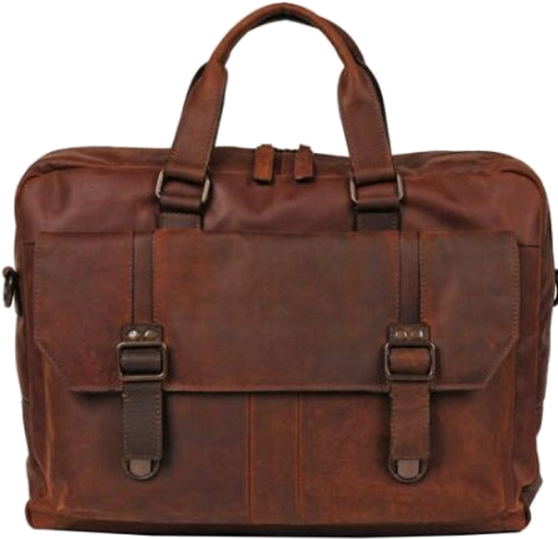 A Brown Leather Bag With Straps