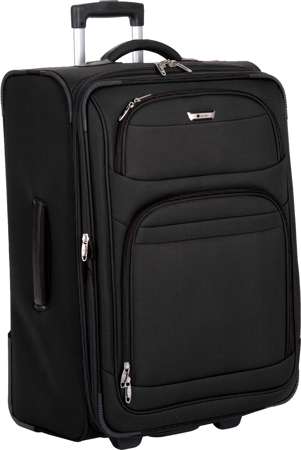 A Black Suitcase With Zippers