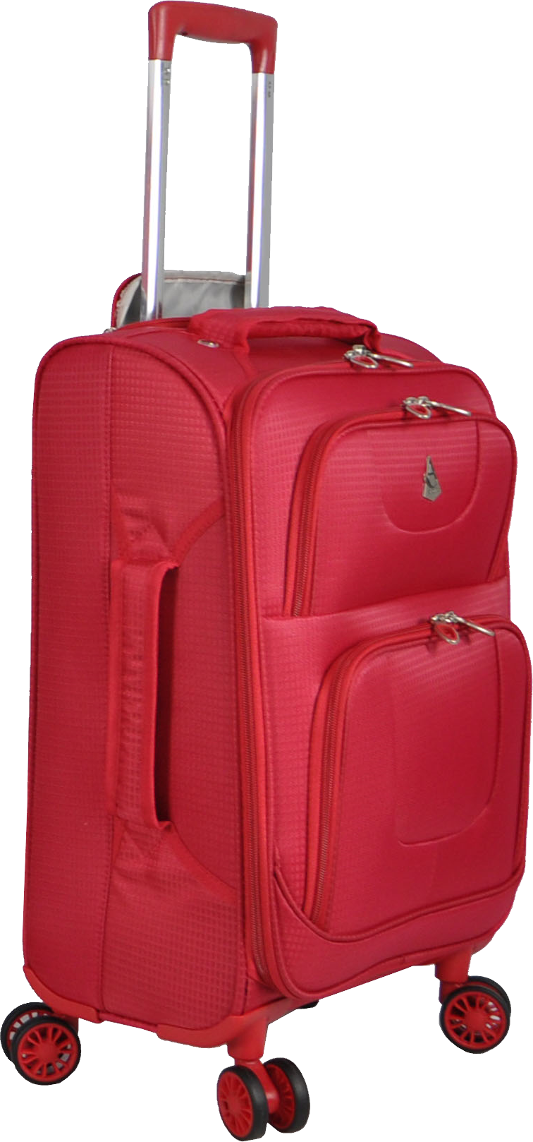 A Red Suitcase With A Handle