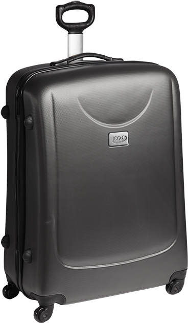 A Black Suitcase With A Logo On It