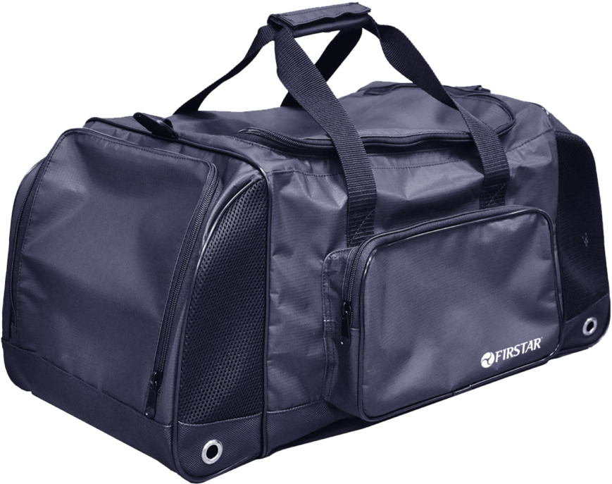 A Black Duffel Bag With A Black Background