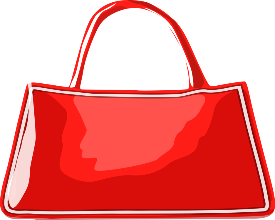 A Red Bag With White Trim