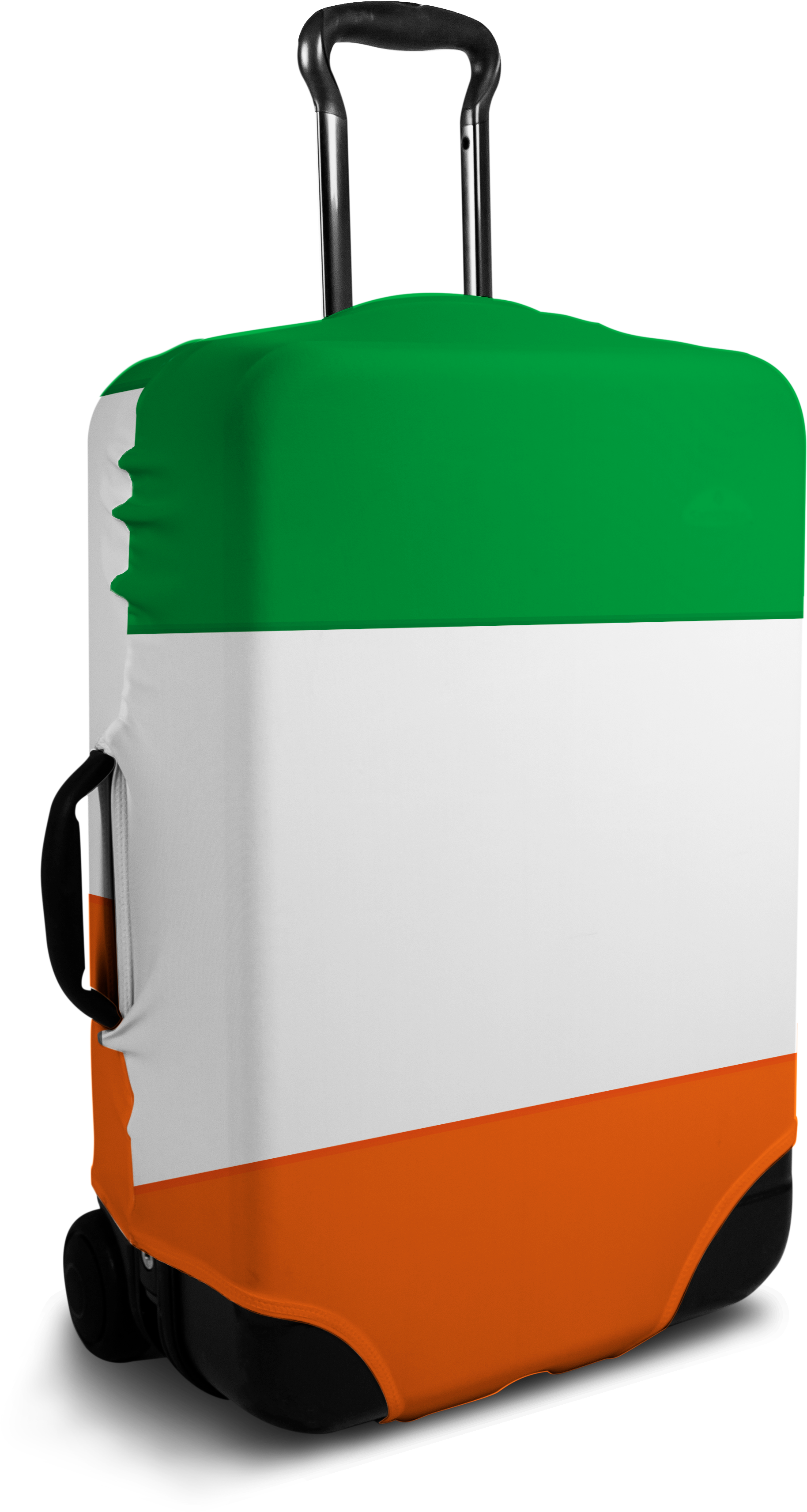 A Suitcase With A Green And White Flag
