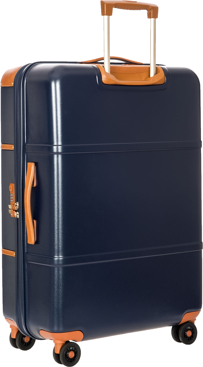 A Blue And Orange Suitcase