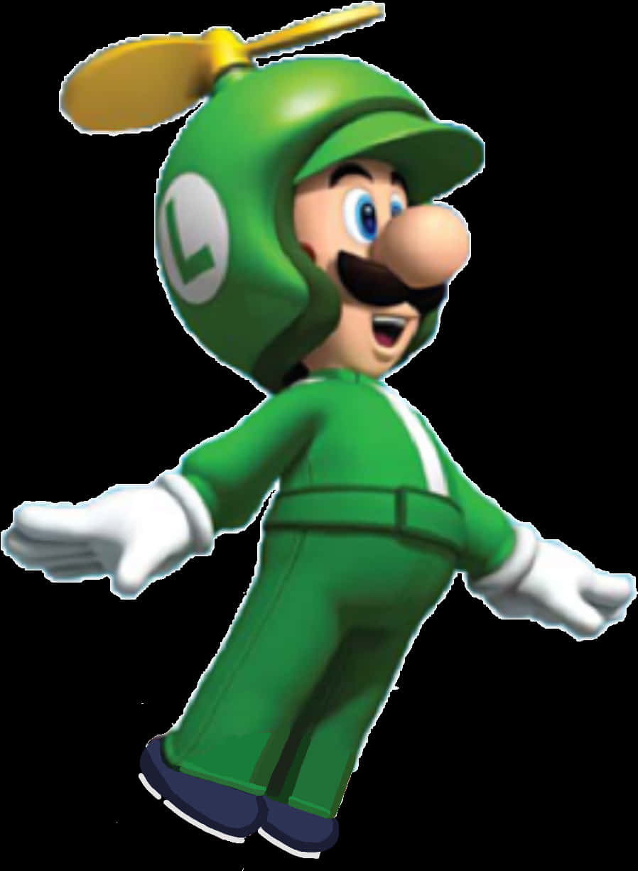 A Cartoon Character In Green Garment