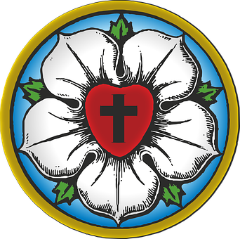 A Circular Design With A Cross In The Center