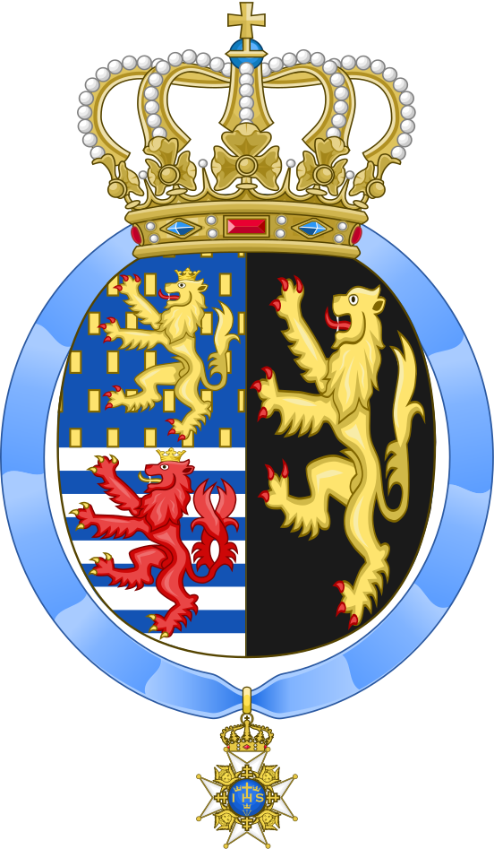 A Blue Circle With A Lion And Lion In The Middle