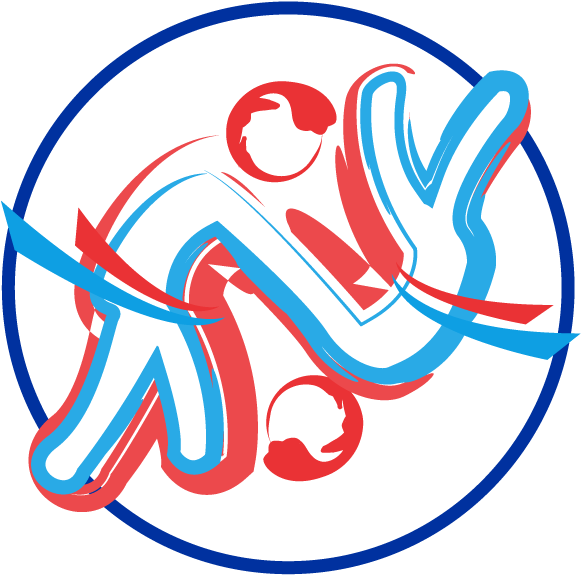 A Logo With Red White And Blue Colors