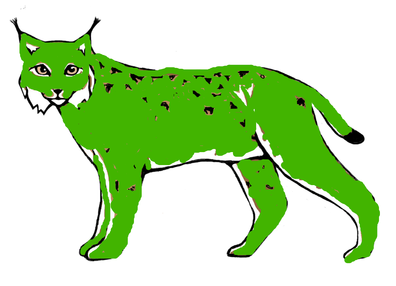 A Green Cheetah With Black Background