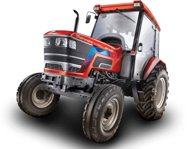 A Red And Blue Tractor With Black Background