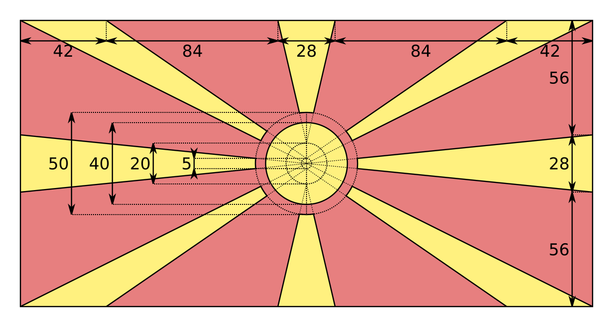 A Red And Yellow Background With Lines And Numbers