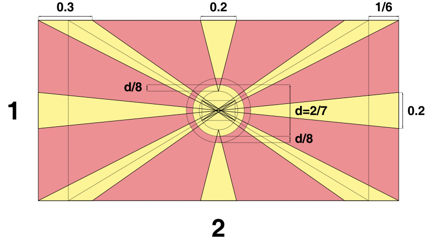 A Pink And Yellow Background With Lines And Numbers