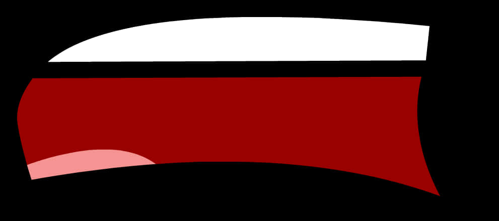 A Cartoon Mouth With Red And White Teeth