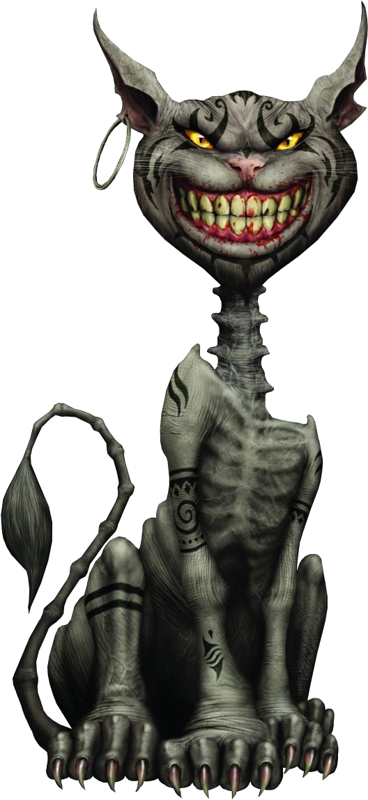 A Grey Creature With A Large Smile On Its Head