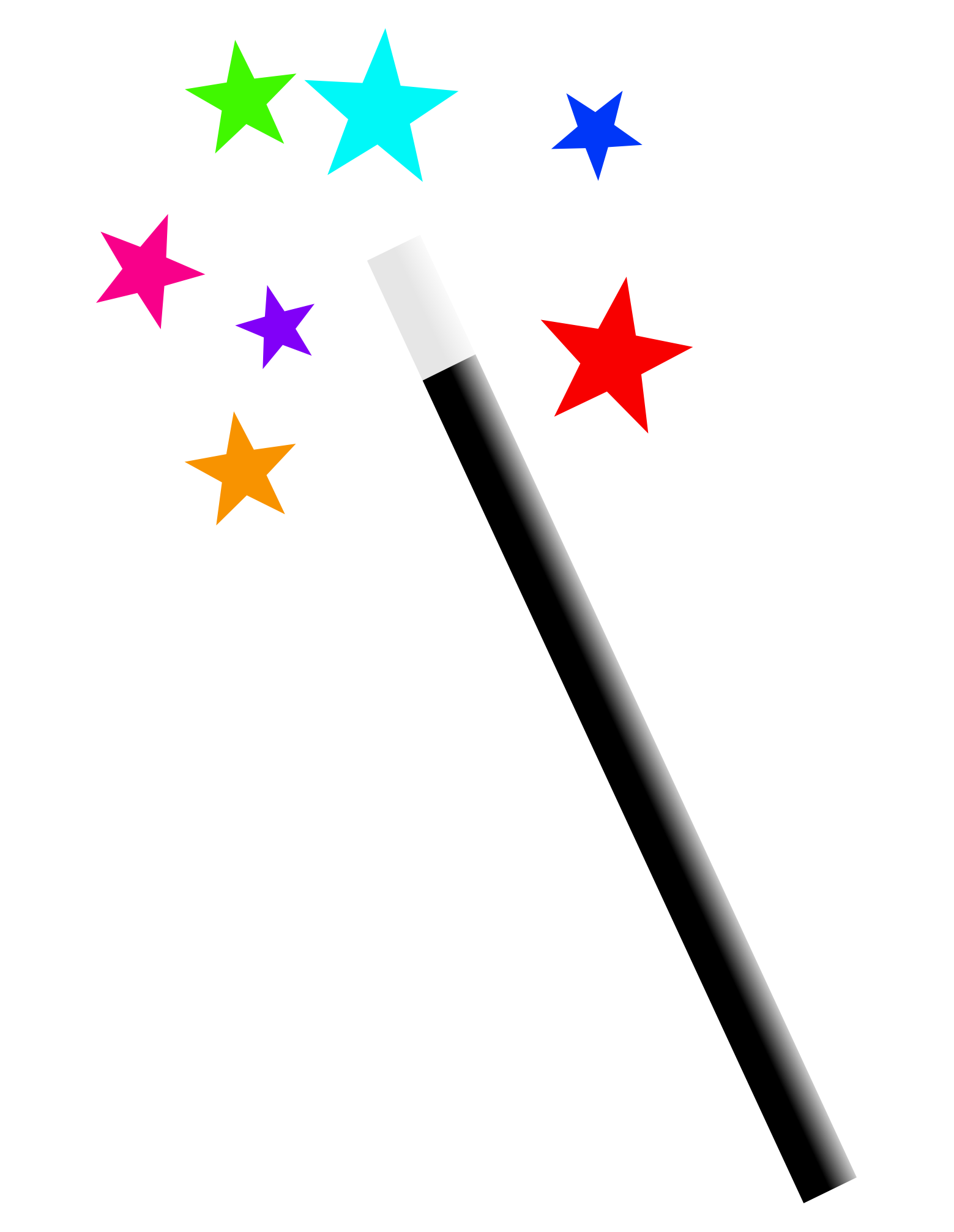 A Black Wand With Colorful Stars