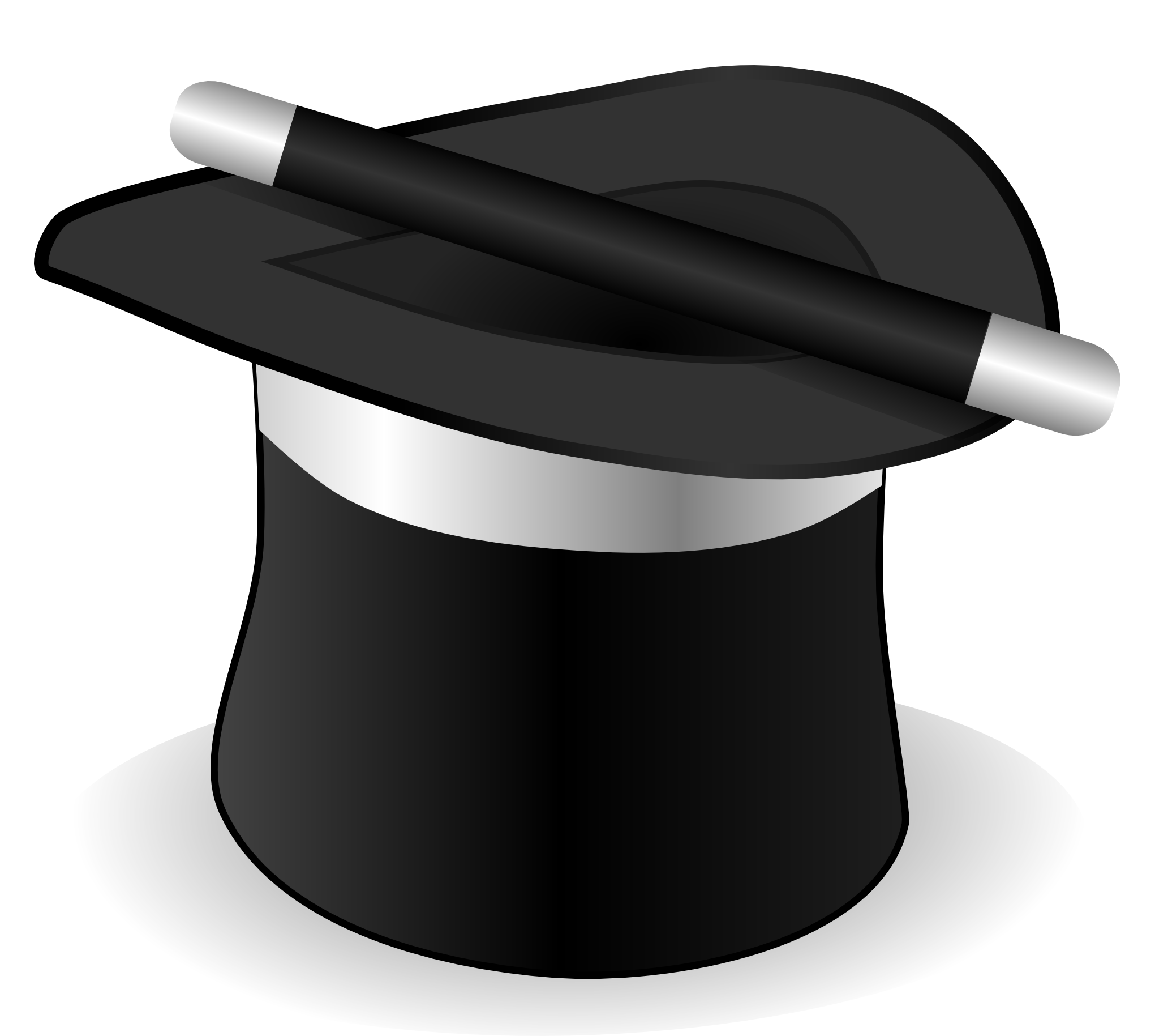 A Black Hat With A White Band