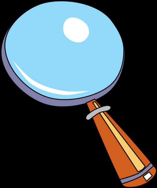 A Cartoon Of A Magnifying Glass