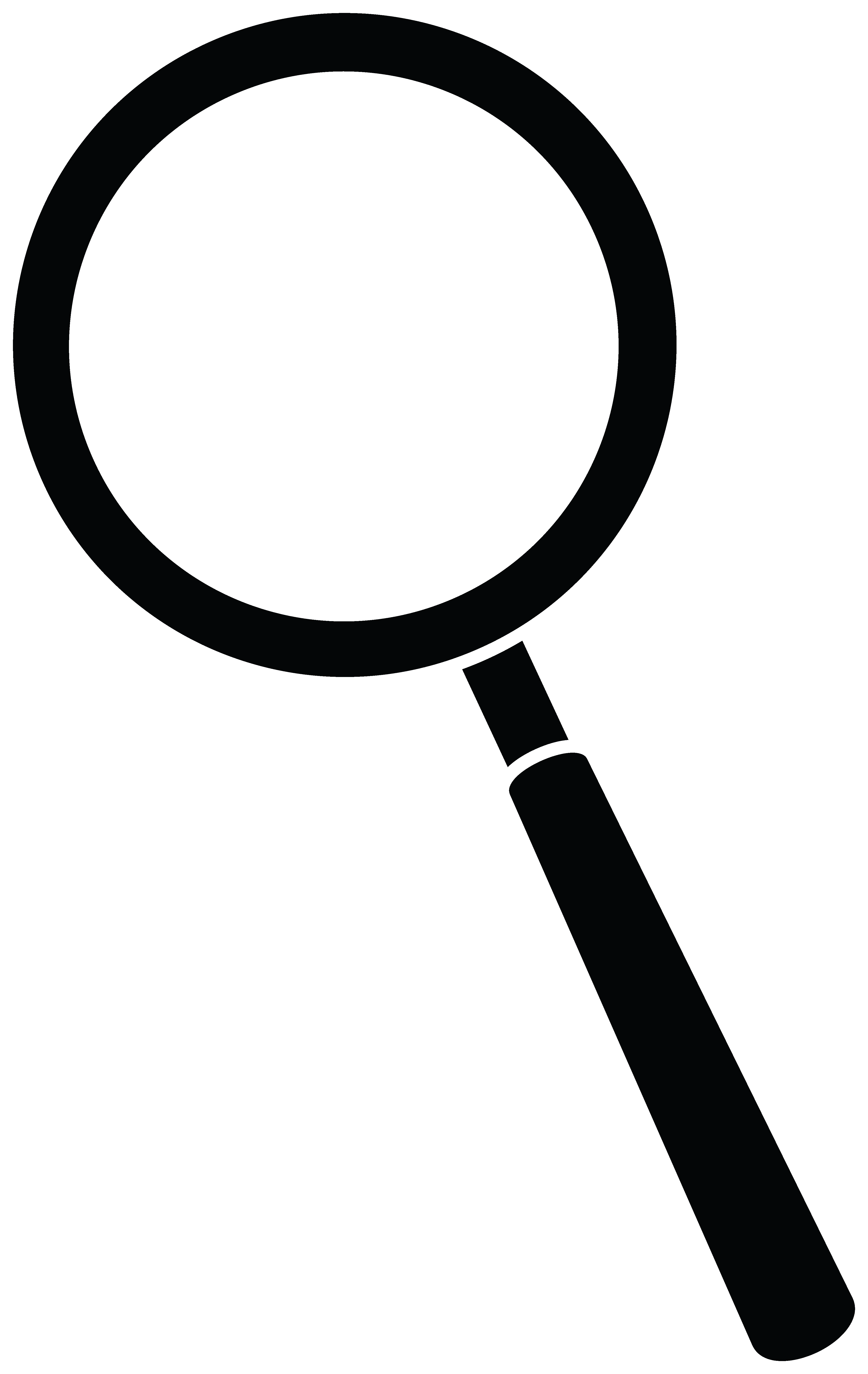 A Black And White Image Of A Magnifying Glass