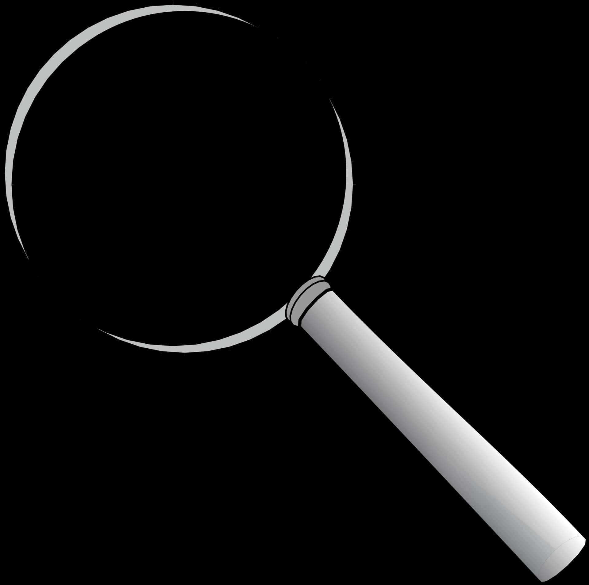 A Magnifying Glass On A Black Background