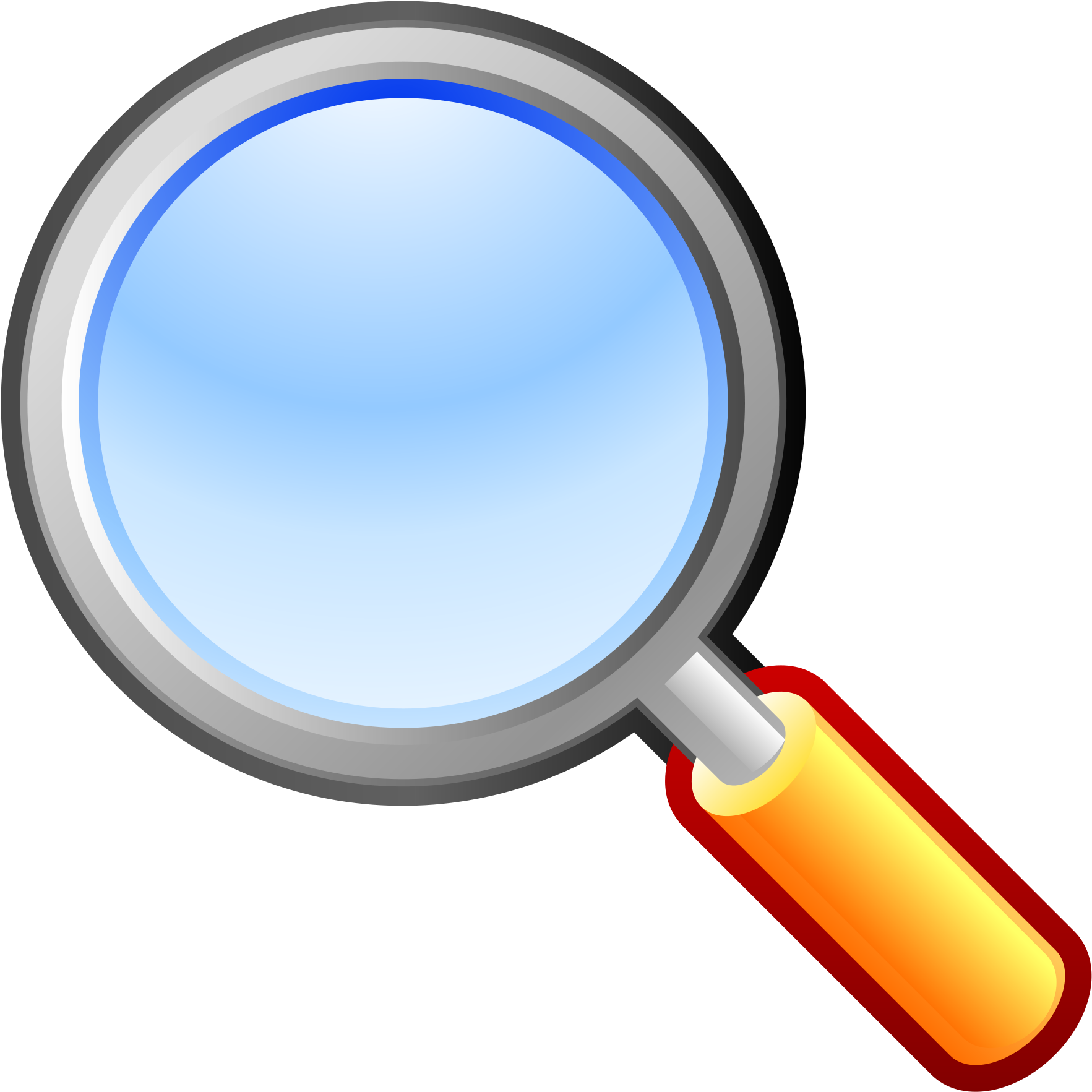 A Magnifying Glass With A Yellow Handle