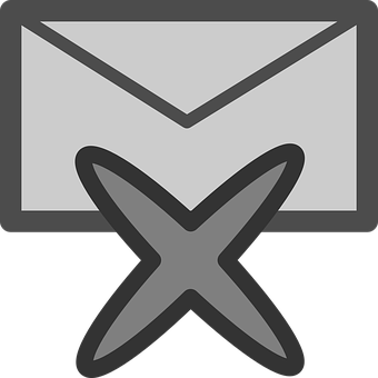 A Grey Envelope With A Cross