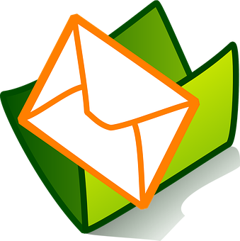 A White Envelope With Orange Outline