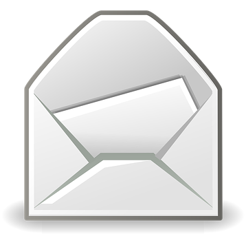 A White Envelope With A Black Background