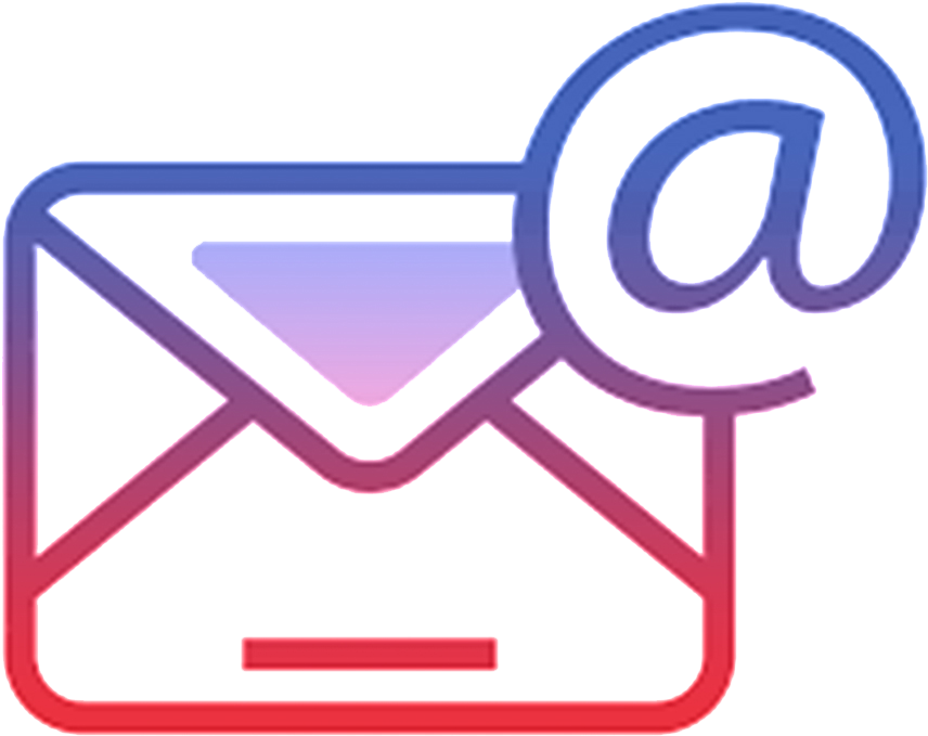 A Blue And Red Gradient Email Symbol