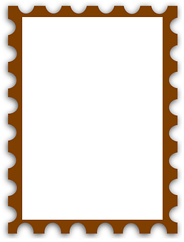 A Brown Rectangular Frame With White Space