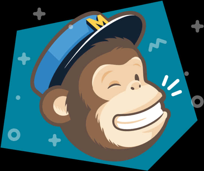 A Cartoon Monkey Wearing A Hat