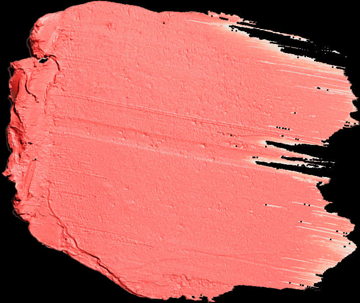 A Pink Paint Smudge On A Black Background