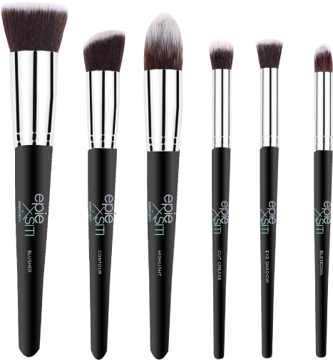 A Group Of Makeup Brushes