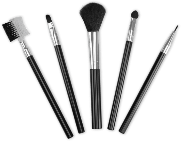 A Group Of Makeup Brushes