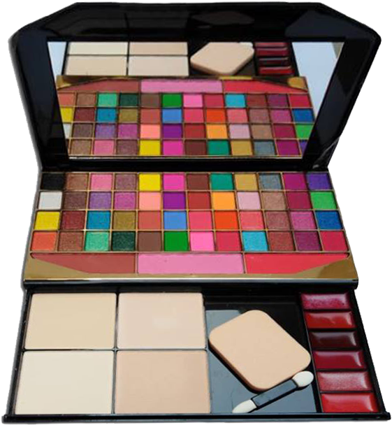 A Makeup Kit With A Mirror