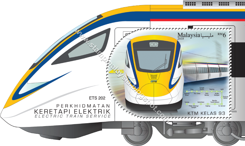 A Stamp With A Train On It