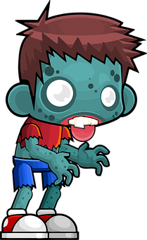 A Cartoon Of A Zombie