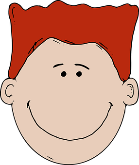 A Cartoon Of A Smiling Boy