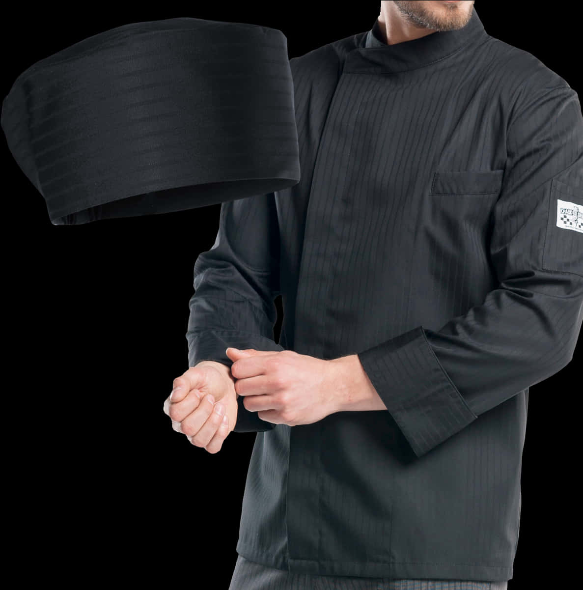 Man In Black Jacket Plus Chef Hat