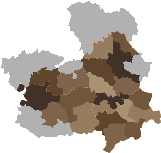 A Map Of Different Shades Of Brown