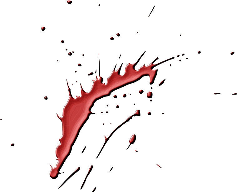 A Red Paint Splatter On A Black Background