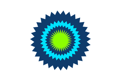 A Blue And Green Circular Design