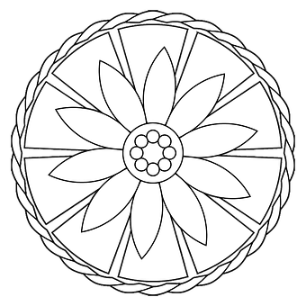 A Black And White Circular Design