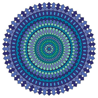 A Circular Pattern On A Black Background