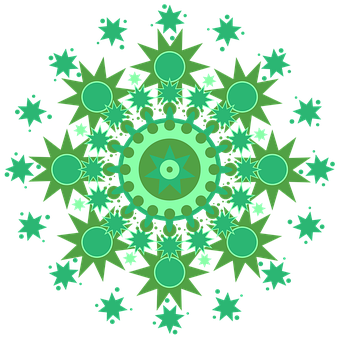 A Green And Black Mandala