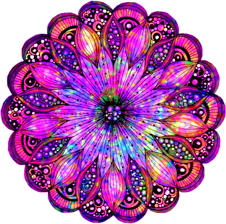 #mandala #mandalas #galaxy #colorful #girly - Mandalas Galaxy, Hd Png Download
